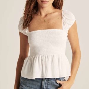 Abercrombie Women's Puff Sleeve Babydoll Top